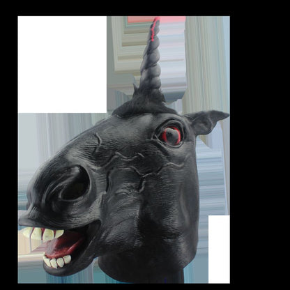 Máscara Gothic Unicornio Ghoulish - Disfraz de Látex, Peluche para Halloween y Día de Muertos