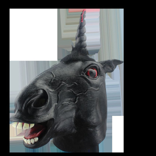 Máscara Gothic Unicornio Ghoulish - Disfraz de Látex, Peluche para Halloween y Día de Muertos
