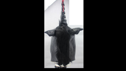 Máscara Gothic Unicornio Ghoulish - Disfraz de Látex, Peluche para Halloween y Día de Muertos