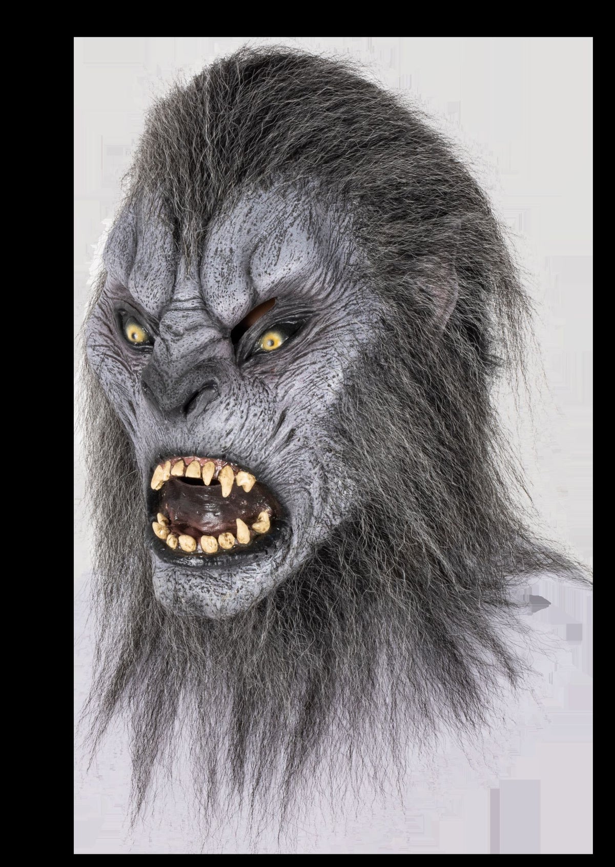 Máscara Gris Wolfman Ghoulish - Disfraz de Látex, Kanekalon para Halloween y Día de Muertos