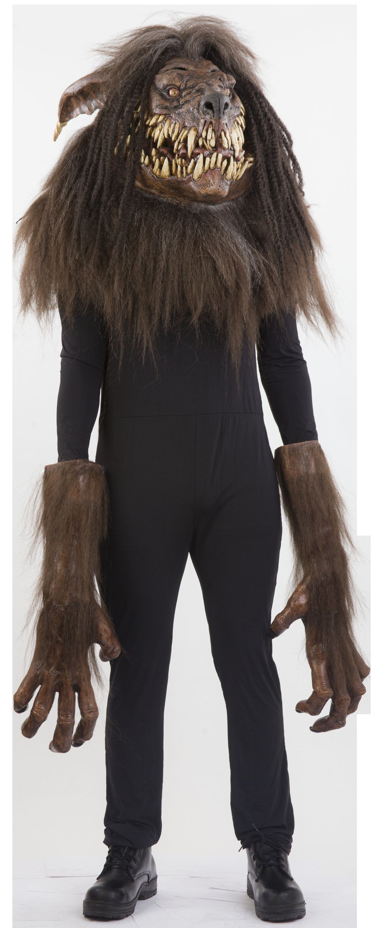 Máscara Gruñendo Hombre lobo Ghoulish - Disfraz de Látex, Kanekalon para Halloween y Día de Muertos