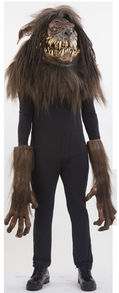 Máscara Gruñendo Hombre lobo Ghoulish - Disfraz de Látex, Kanekalon para Halloween y Día de Muertos
