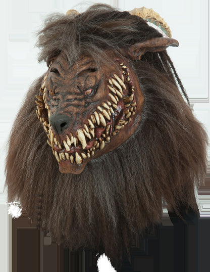 Máscara Gruñendo Hombre lobo Ghoulish - Disfraz de Látex, Kanekalon para Halloween y Día de Muertos