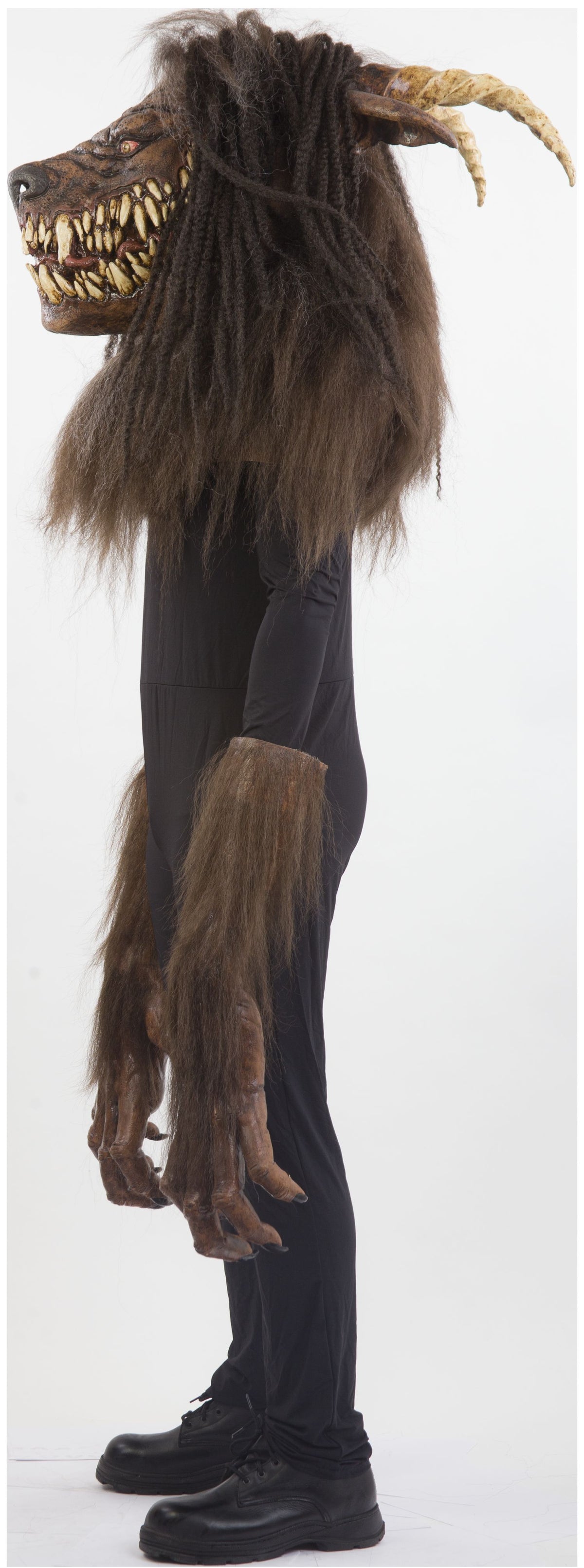 Máscara Gruñendo Hombre lobo Ghoulish - Disfraz de Látex, Kanekalon para Halloween y Día de Muertos