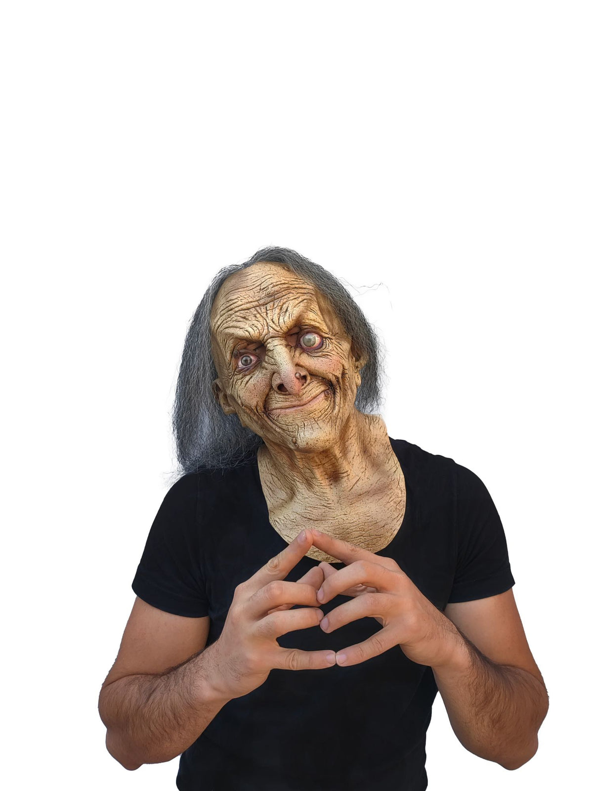 Máscara Hagatha Ghoulish - Disfraz de Látex, Kanekalon para Halloween y Día de Muertos