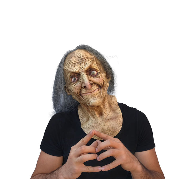 Máscara Hagatha Ghoulish - Disfraz de Látex, Kanekalon para Halloween y Día de Muertos