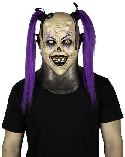Máscara Jezebel Ghoulish - Disfraz de Látex, Kanekalon, Listón, Argolla para Halloween y Día de Muertos