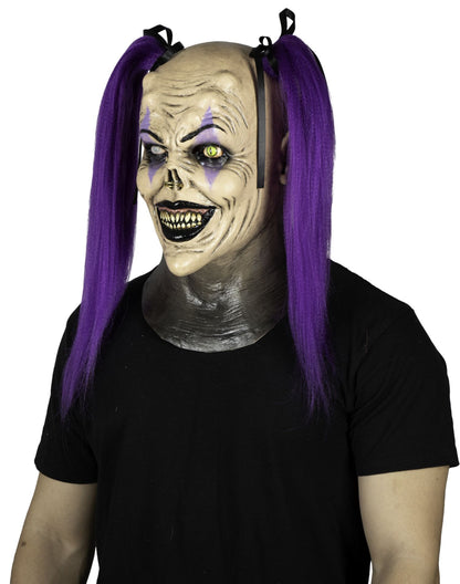 Máscara Jezebel Ghoulish - Disfraz de Látex, Kanekalon, Listón, Argolla para Halloween y Día de Muertos