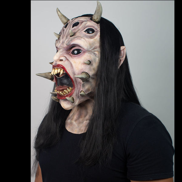 Máscara Jorogumo Ghoulish - Disfraz de Látex, Multifilamento lacio para Halloween y Día de Muertos