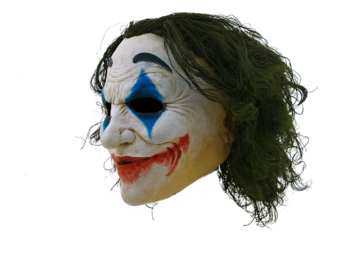 Máscara Loco Jack Payaso de Ghoulish - Disfraz de Látex, Multifilamento rizo para Halloween y Día de Muertos