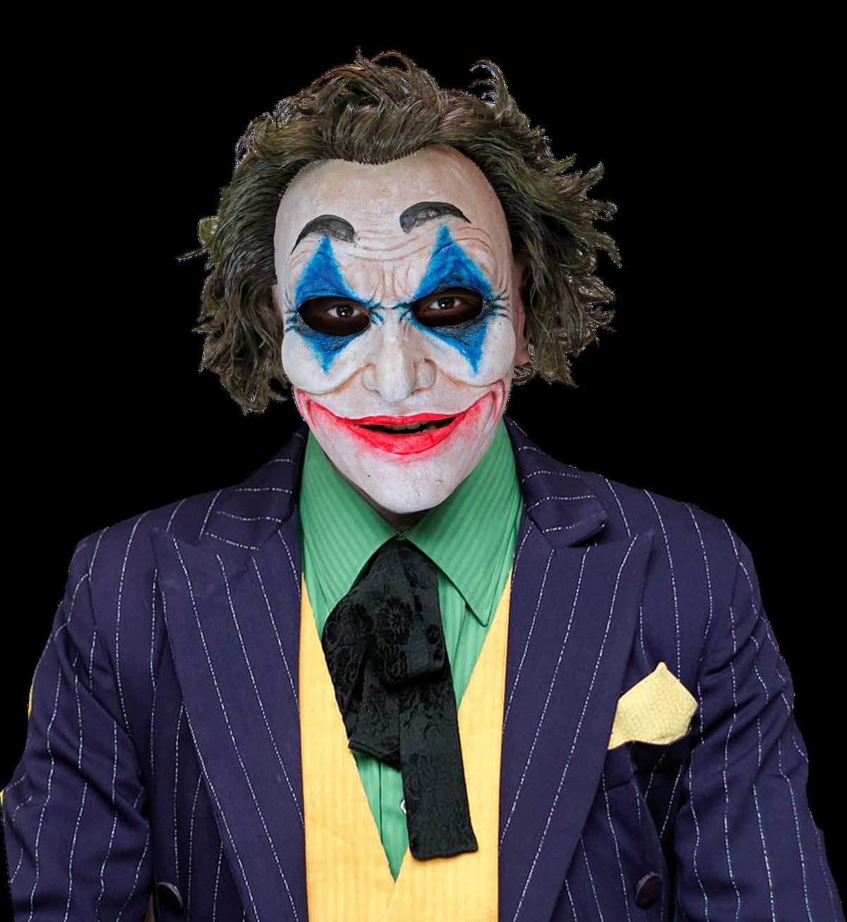 Máscara Loco Jack Payaso de Ghoulish - Disfraz de Látex, Multifilamento rizo para Halloween y Día de Muertos