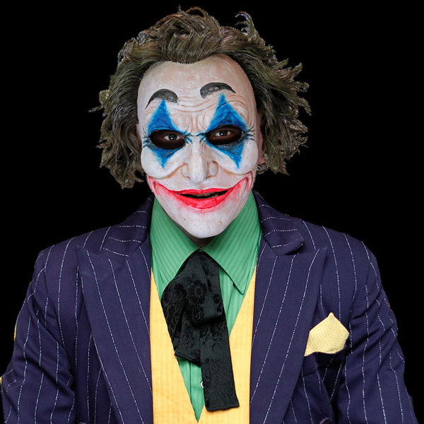 Máscara Loco Jack Payaso de Ghoulish - Disfraz de Látex, Multifilamento rizo para Halloween y Día de Muertos