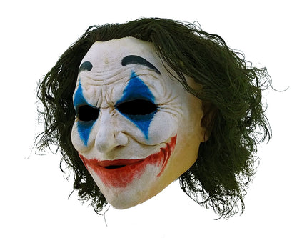 Máscara Loco Jack Payaso de Ghoulish - Disfraz de Látex, Multifilamento rizo para Halloween y Día de Muertos