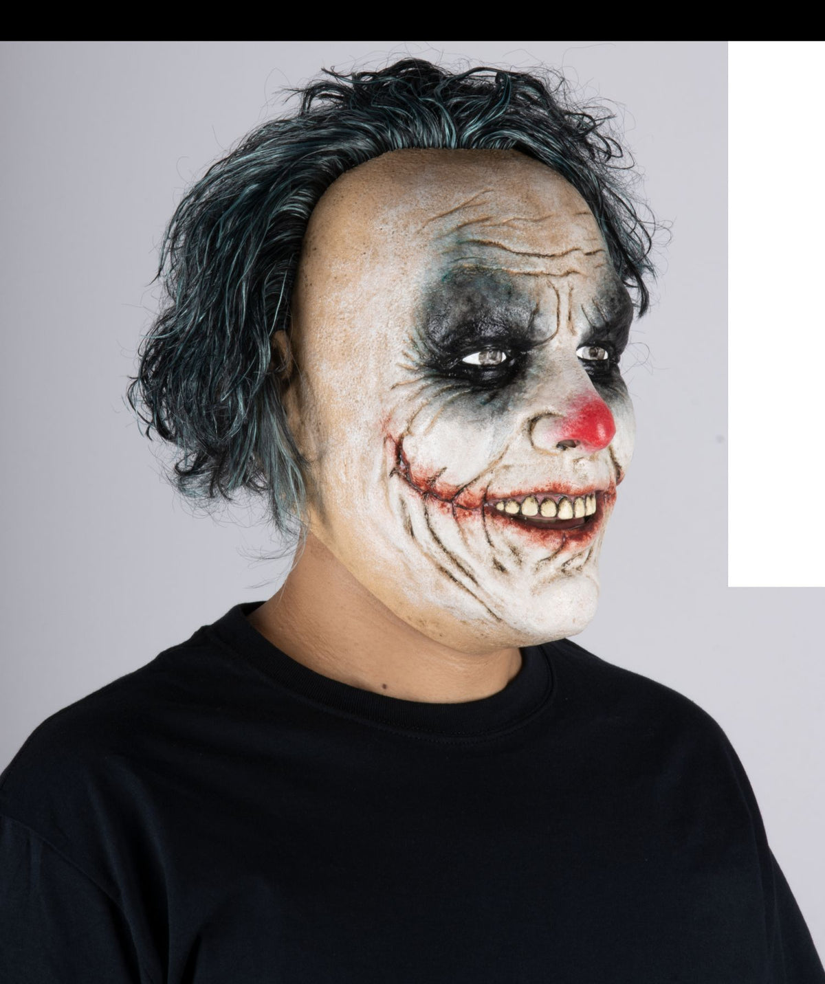 Máscara Lunático Payaso Ghoulish - Disfraz de Látex, Hilo incrustado para Halloween y Día de Muertos
