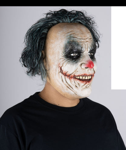 Máscara Lunático Payaso Ghoulish - Disfraz de Látex, Hilo incrustado para Halloween y Día de Muertos