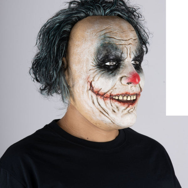 Máscara Lunático Payaso Ghoulish - Disfraz de Látex, Hilo incrustado para Halloween y Día de Muertos