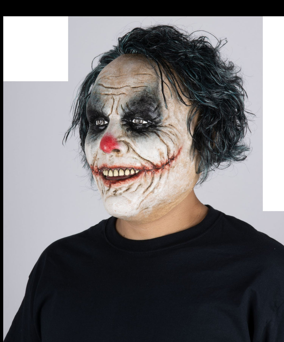 Máscara Lunático Payaso Ghoulish - Disfraz de Látex, Hilo incrustado para Halloween y Día de Muertos