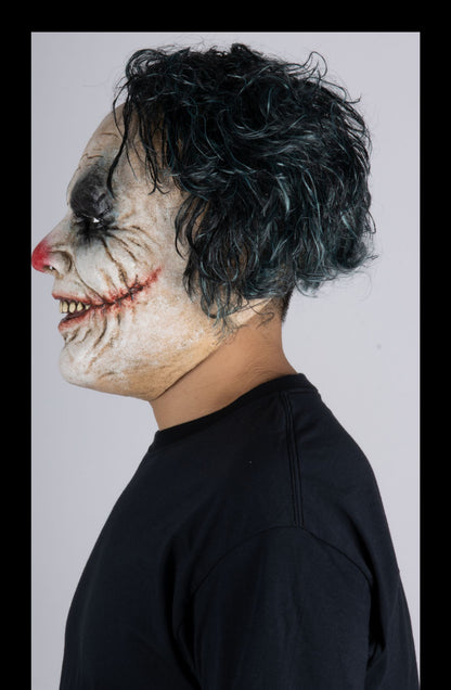 Máscara Lunático Payaso Ghoulish - Disfraz de Látex, Hilo incrustado para Halloween y Día de Muertos