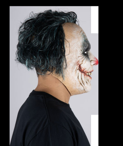 Máscara Lunático Payaso Ghoulish - Disfraz de Látex, Hilo incrustado para Halloween y Día de Muertos