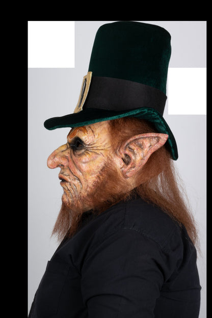 Máscara Malvado Leprechaun Ghoulish - Disfraz de Látex, Kanekalon para Halloween y Día de Muertos