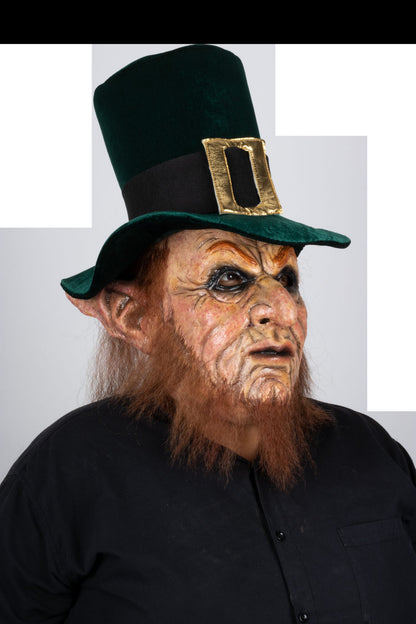 Máscara Malvado Leprechaun Ghoulish - Disfraz de Látex, Kanekalon para Halloween y Día de Muertos