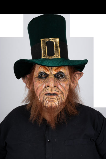 Máscara Malvado Leprechaun Ghoulish - Disfraz de Látex, Kanekalon para Halloween y Día de Muertos