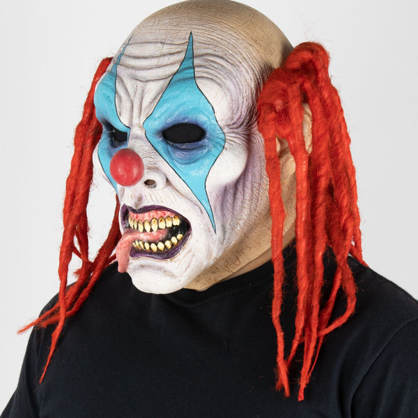 Máscara Matar Payasos Loco Ghoulish - Disfraz de Latex, Kanekalon Afro para Halloween y Día de Muertos
