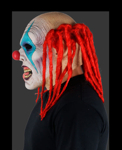 Máscara Matar Payasos Loco Ghoulish - Disfraz de Latex, Kanekalon Afro para Halloween y Día de Muertos