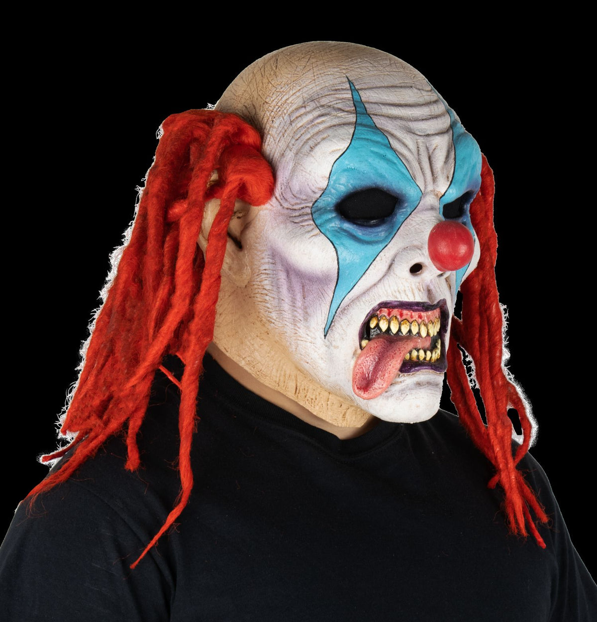 Máscara Matar Payasos Loco Ghoulish - Disfraz de Latex, Kanekalon Afro para Halloween y Día de Muertos