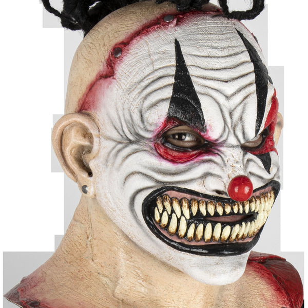 Máscara Matar Payasos Punk Ghoulish - Disfraz de Latex, Kanekalon Afro para Halloween y Día de Muertos