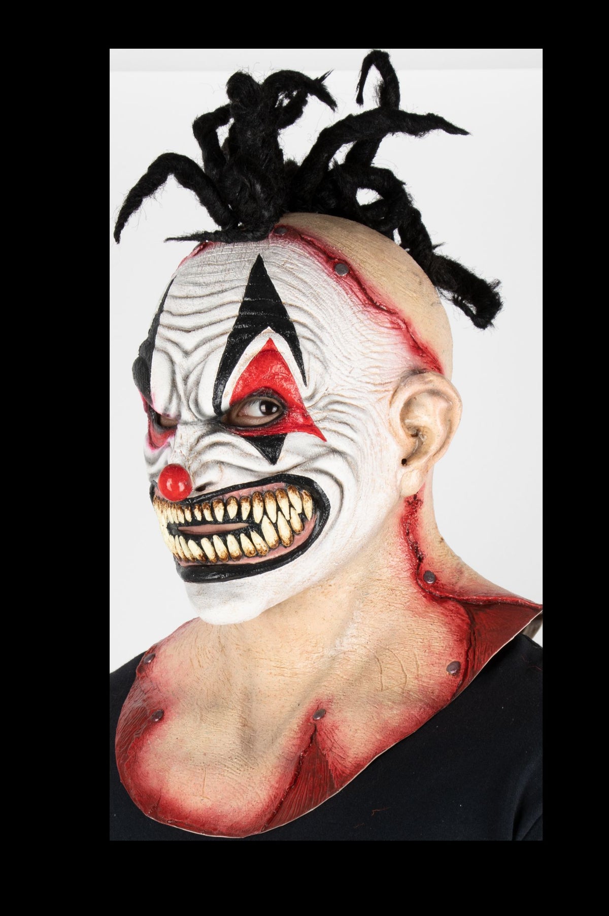 Máscara Matar Payasos Punk Ghoulish - Disfraz de Latex, Kanekalon Afro para Halloween y Día de Muertos