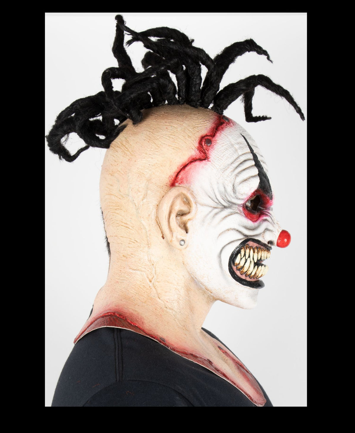 Máscara Matar Payasos Punk Ghoulish - Disfraz de Latex, Kanekalon Afro para Halloween y Día de Muertos