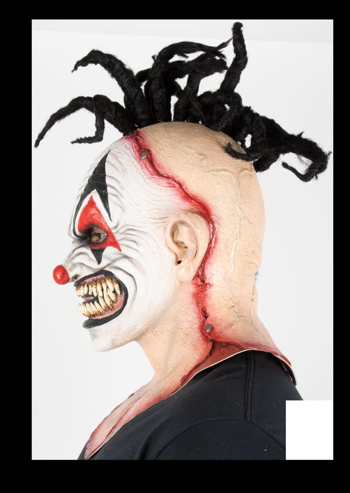 Máscara Matar Payasos Punk Ghoulish - Disfraz de Latex, Kanekalon Afro para Halloween y Día de Muertos
