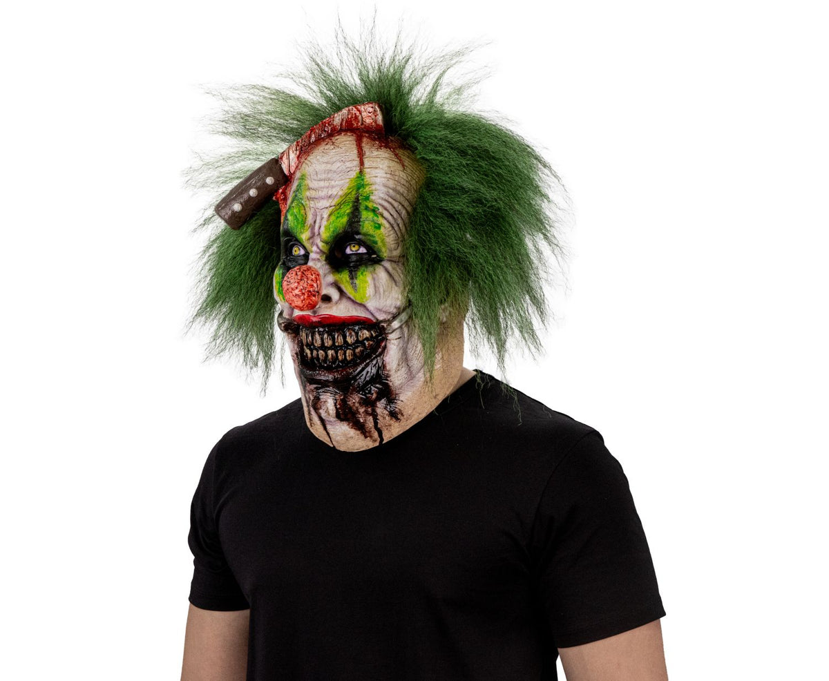 Máscara Maurice's Glotón Payaso Ghoulish - Disfraz de Látex, Kanekalon para Halloween y Día de Muertos