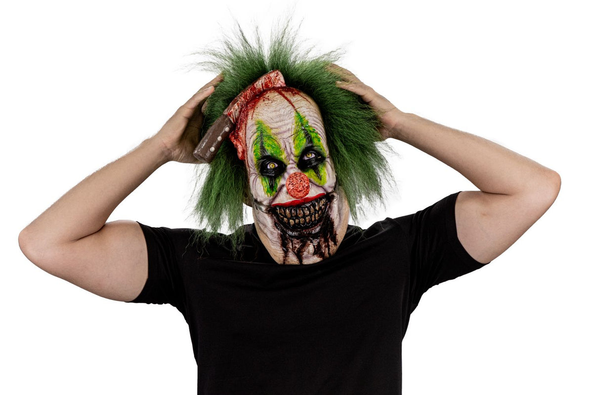 Máscara Maurice's Glotón Payaso Ghoulish - Disfraz de Látex, Kanekalon para Halloween y Día de Muertos