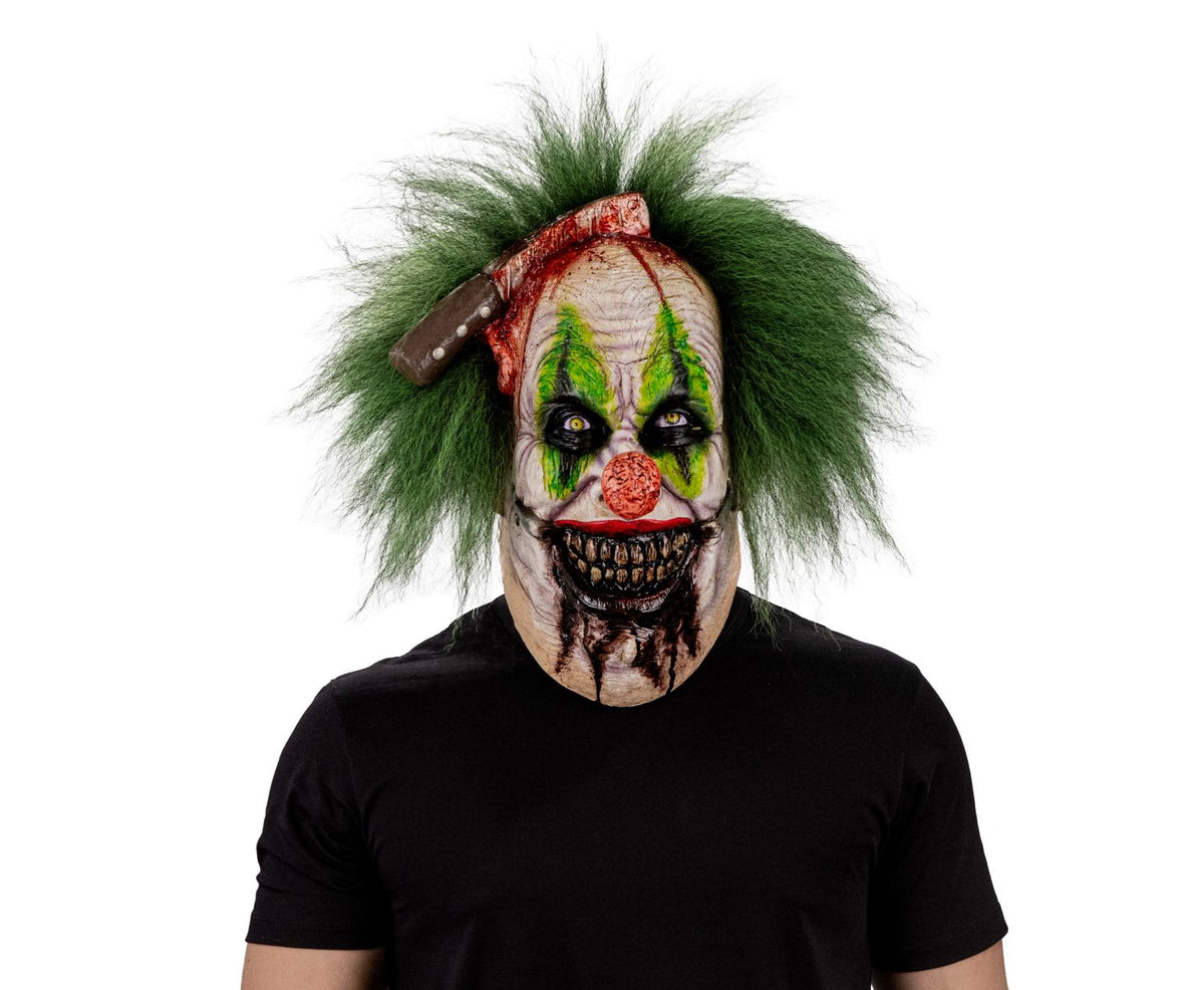 Máscara Maurice's Glotón Payaso Ghoulish - Disfraz de Látex, Kanekalon para Halloween y Día de Muertos