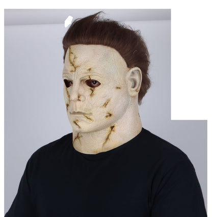 Máscara Michael Myers Máscara Halloween por Rob Zombi Pege - Disfraz de Látex, Pelox para Halloween y Día de Muertos