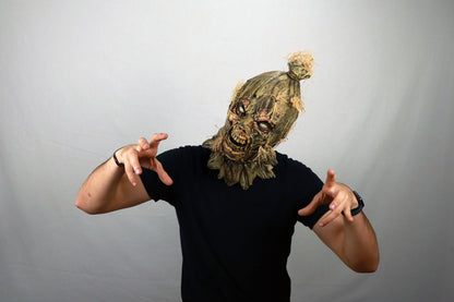Máscara Nacido del terror Ghoulish - Disfraz de Látex, Paja Sintética para Halloween y Día de Muertos