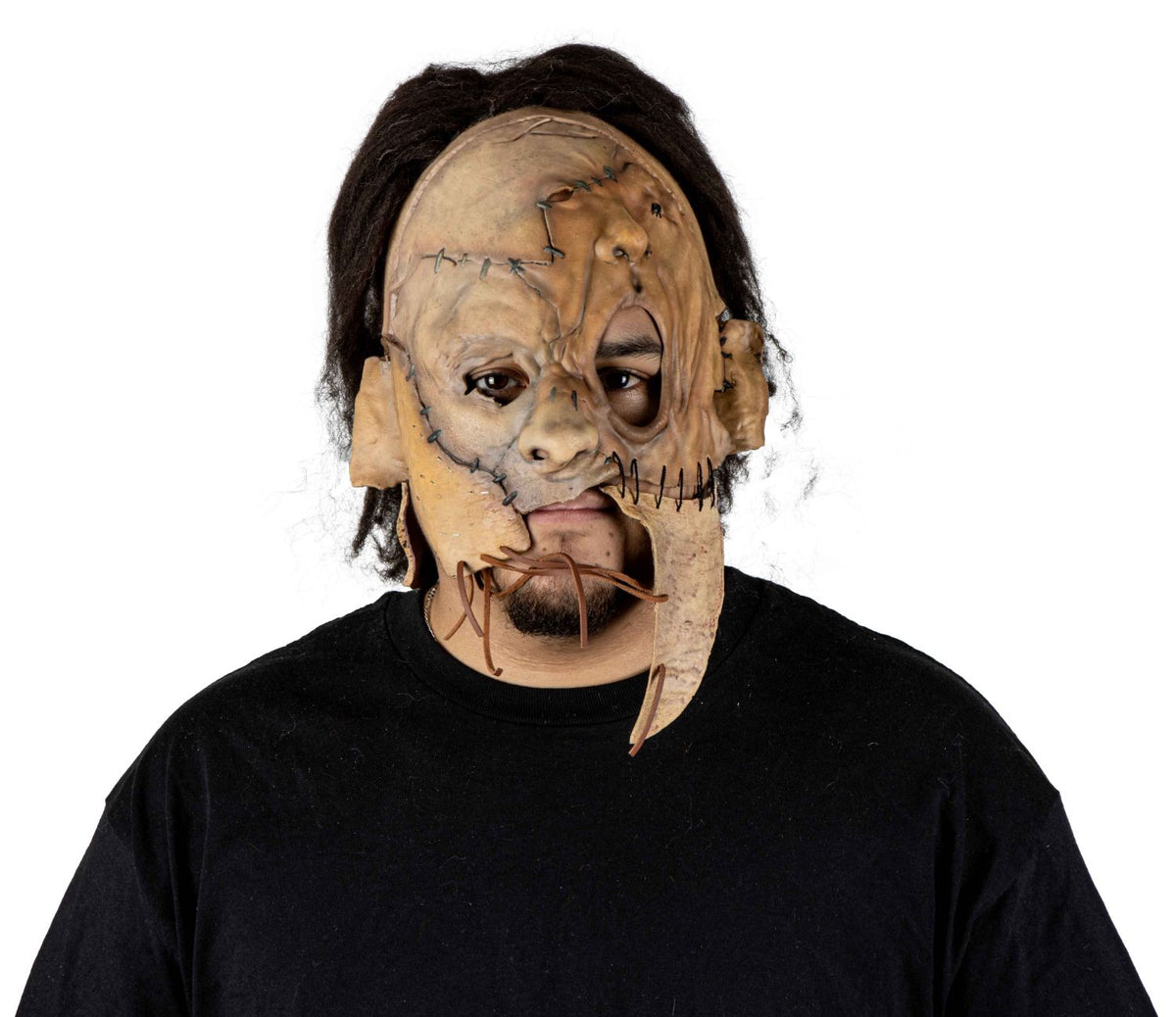 Máscara Nicotero Leatherface Pege - Disfraz de Látex, Pelox para Halloween y Día de Muertos