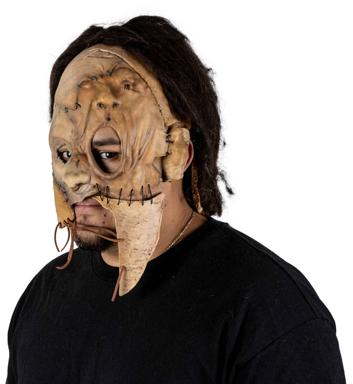 Máscara Nicotero Leatherface Pege - Disfraz de Látex, Pelox para Halloween y Día de Muertos