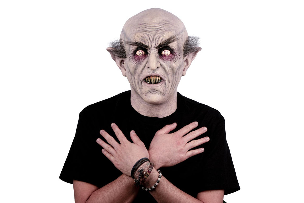 Máscara Nosferatu Ghoulish - Disfraz de Látex, Kanekalon para Halloween y Día de Muertos