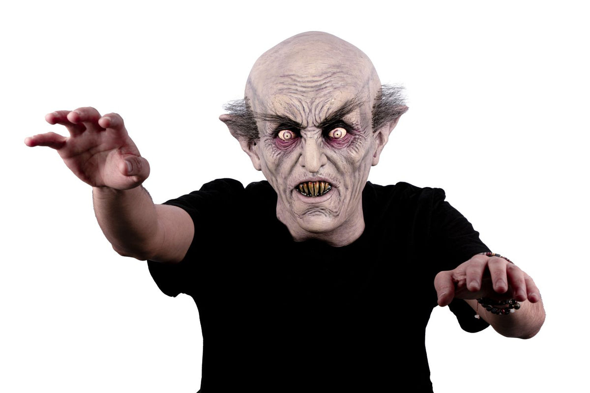 Máscara Nosferatu Ghoulish - Disfraz de Látex, Kanekalon para Halloween y Día de Muertos