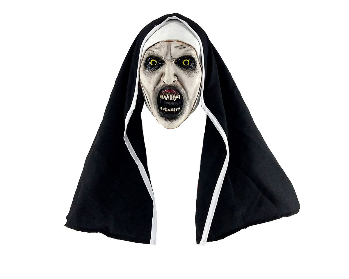 Máscara Nun Deluxe Máscara Pege - Disfraz de Látex, 80% Poliéster, 20% Elastano para Halloween y Día de Muertos