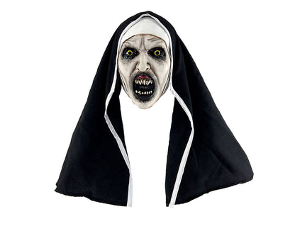 Máscara Nun Deluxe Máscara Pege - Disfraz de Látex, 80% Poliéster, 20% Elastano para Halloween y Día de Muertos
