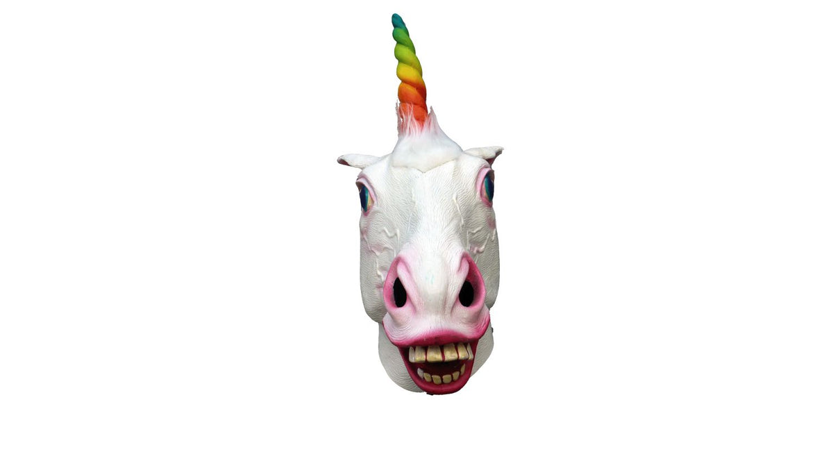 Máscara Orgullo Unicornio Ghoulish - Disfraz de Látex, Peluche para Halloween y Día de Muertos