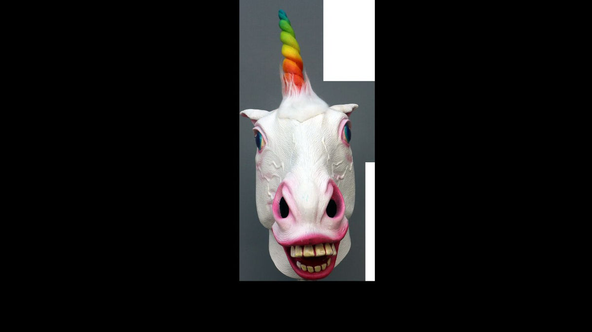 Máscara Orgullo Unicornio Ghoulish - Disfraz de Látex, Peluche para Halloween y Día de Muertos