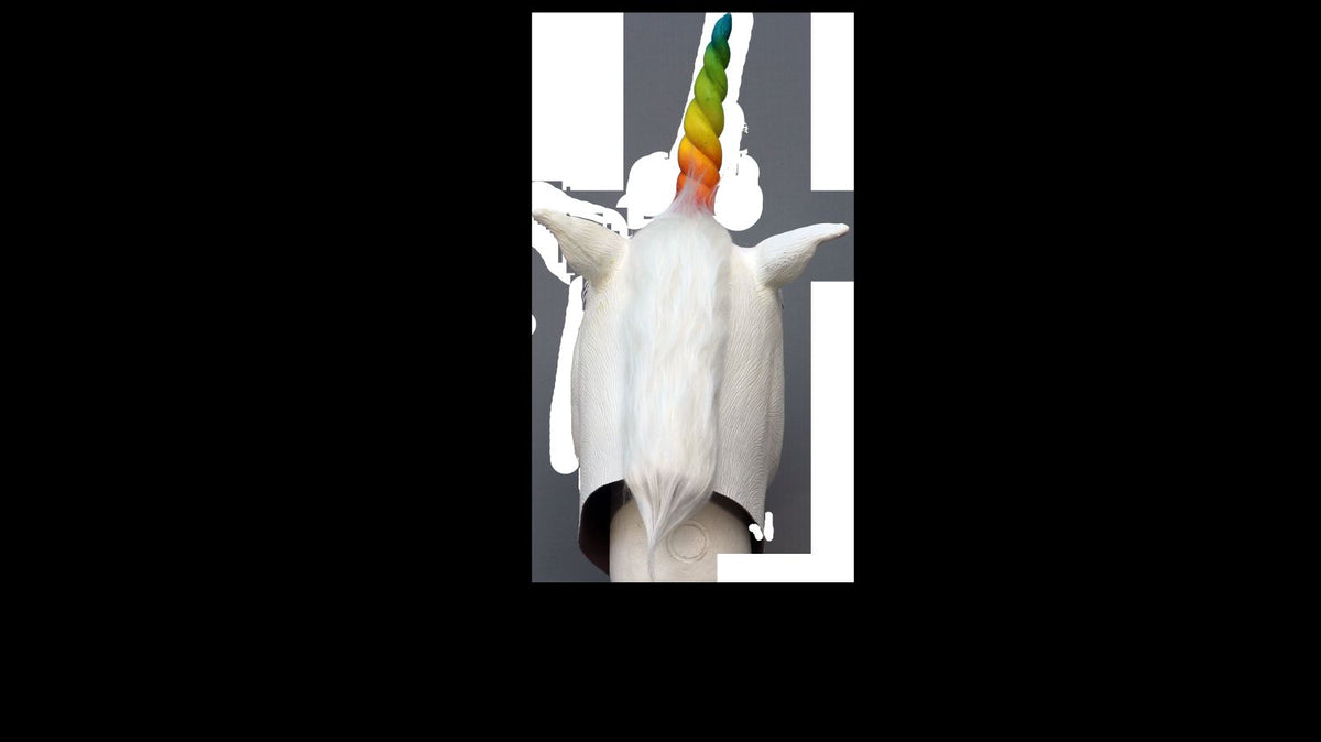 Máscara Orgullo Unicornio Ghoulish - Disfraz de Látex, Peluche para Halloween y Día de Muertos