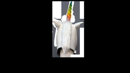 Máscara Orgullo Unicornio Ghoulish - Disfraz de Látex, Peluche para Halloween y Día de Muertos