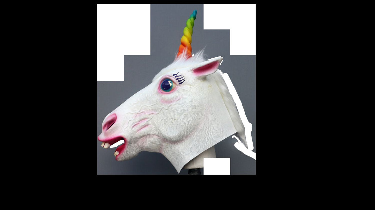 Máscara Orgullo Unicornio Ghoulish - Disfraz de Látex, Peluche para Halloween y Día de Muertos