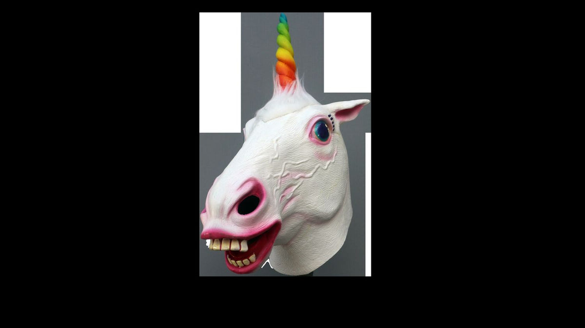 Máscara Orgullo Unicornio Ghoulish - Disfraz de Látex, Peluche para Halloween y Día de Muertos